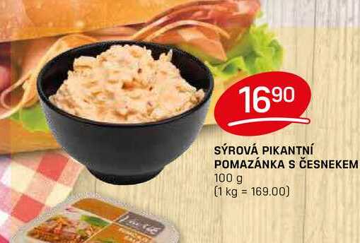 SÝROVÁ PIKANTNÍ POMAZÁNKA S ČESNEKEM 100g