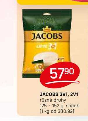 JACOBS 3V1, 2V1 různé druhy 125 152 g, sáček
