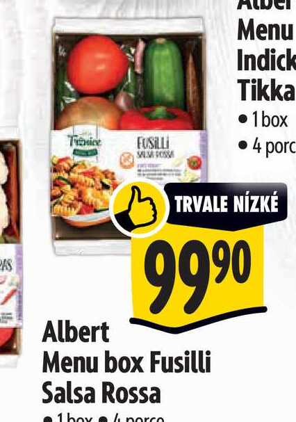  Albert  Menu box Fusilli Salsa Rossa 1 box 