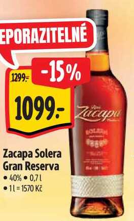 Zacapa Solera Gran Reserva, 0,7 l