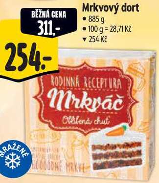 Mrkvový dort, 885 g 