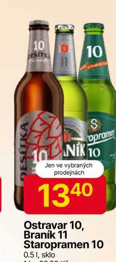 Ostravar 10, pivo 0,5l sklo