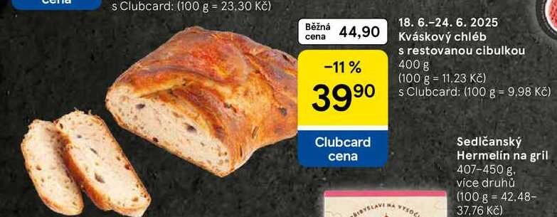 Kváskový chléb s restovanou cibulkou, 400 g 