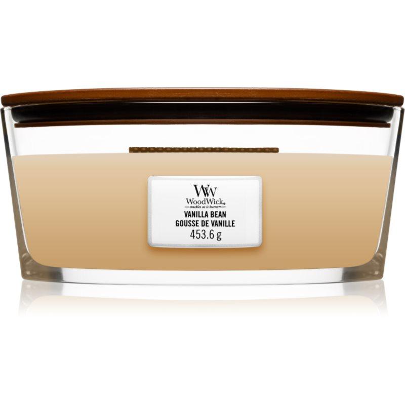 Woodwick Vanilla Bean vonná svíčka s dřevěným knotem (hearthwick) 453.6 g