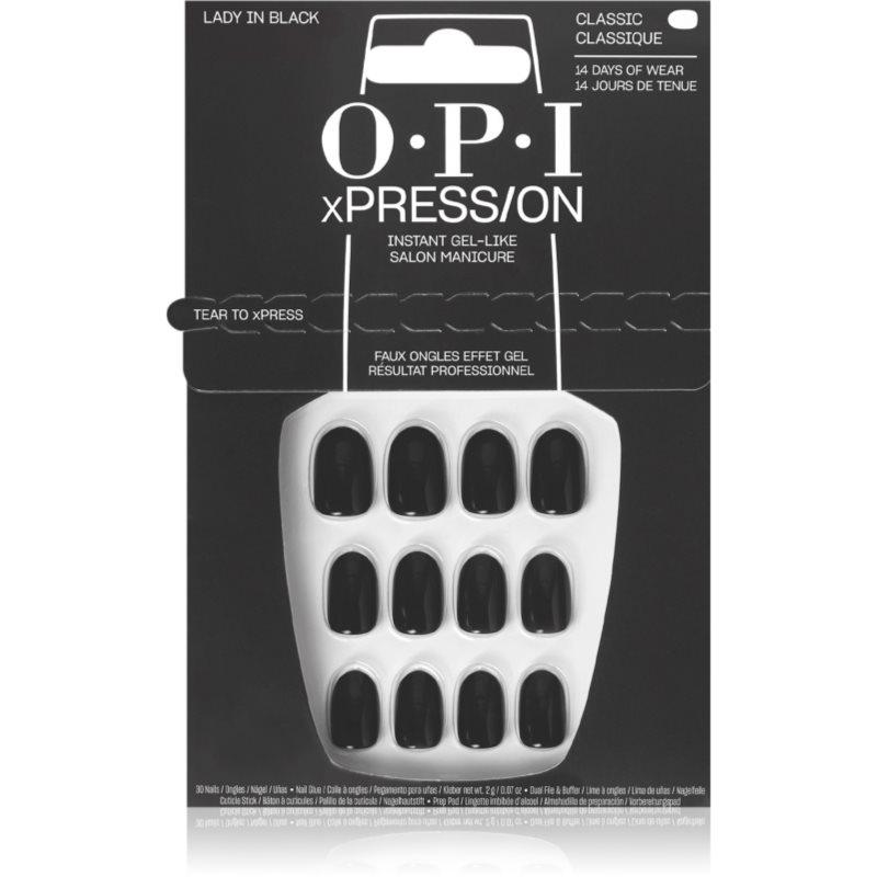 OPI xPRESS/ON umělé nehty Lady in Black 30 ks