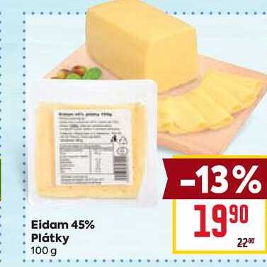 Eidam 45% Plátky 100g