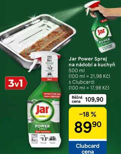 Jar Power Sprej na nádobí a kuchyň, 500 ml  