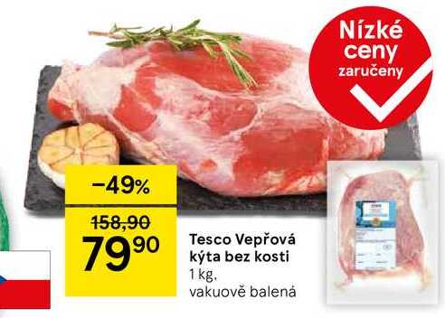 Tesco Vepřová kýta bez kosti, 1 kg 