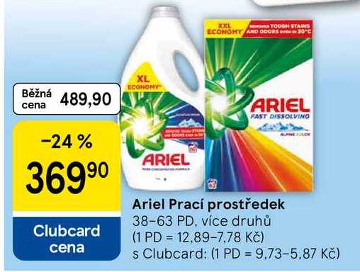 Ariel Prací prostředek, 38-63 PD, více druhů