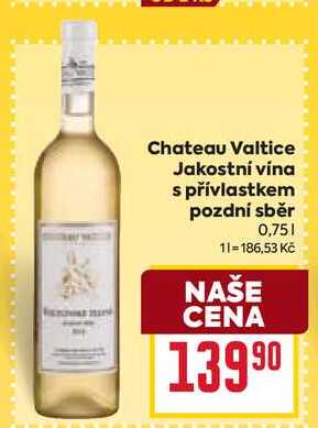 Chateau Valtice Jakostní vína s přívlastkem pozdní sběr 0,75l