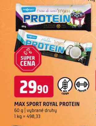 Max sport royal protein 60 g vybrané druhy 
