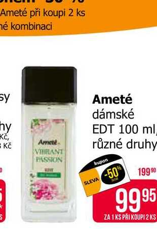 Ameté dámské EDT 100 ml různé druhy 