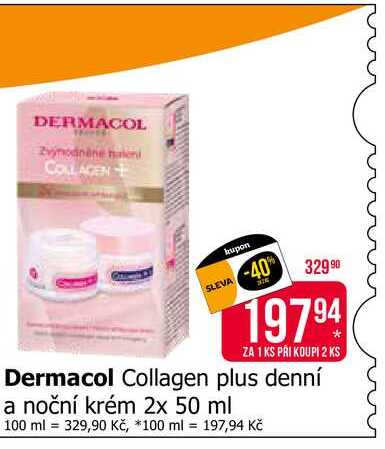 Dermacol Collagen plus denní a noční krém 2x 50 ml 
