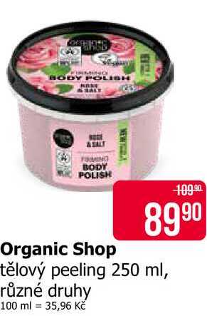 Organic Shop tělový peeling 250 ml, různé druhy 
