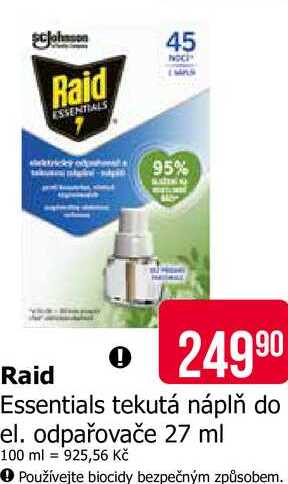 Raid Essentials tekutá náplň do el. odpařovače 27 ml 