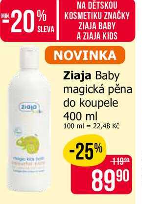 Ziaja Baby magická pěna do koupele 400 ml 