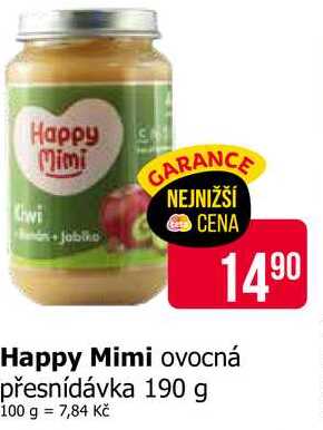 Happy Mimi ovocná přesnídávka 190 g 