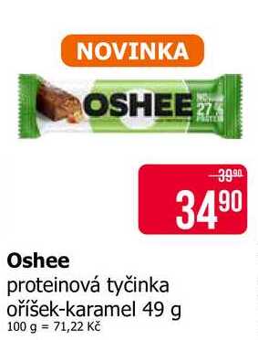 Oshee proteinová tyčinka oříšek-karamel 49 g