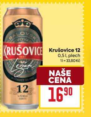 Krušovice 12 0,51, plech  