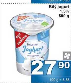 Bilý jogurt 1,5% 500 g 