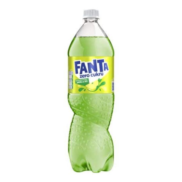 Fanta Zero cukru s příchutí jablka a liči