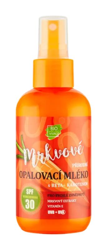 Bio Vivaco Opalovací mléko s beta-karotenem SPF30, 150 ml