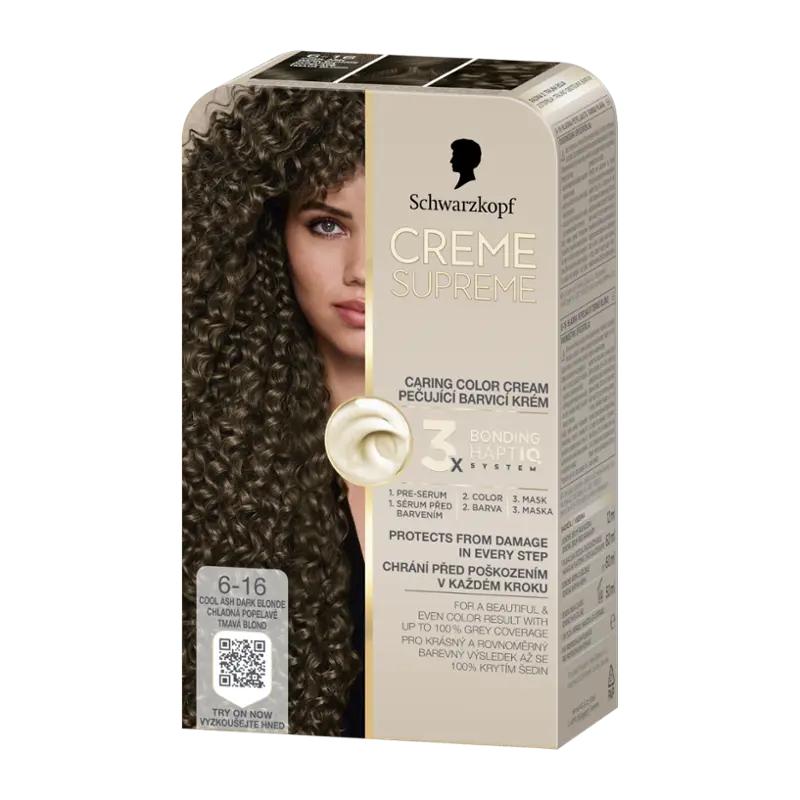 Schwarzkopf Barva na vlasy Creme Supreme 6-16 Chladná popelavě tmavá blond, 1 ks