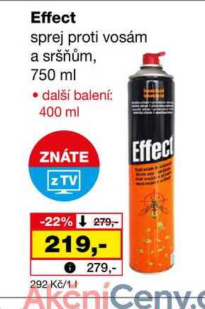 Effect sprej proti vosám a sršňům, 750 ml 