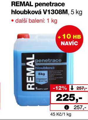 REMAL penetrace hloubková V1308M, 5 kg  