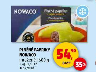 NOWACO PLNĚNÉ PAPRIKY NOWACO mražené, 600 g 