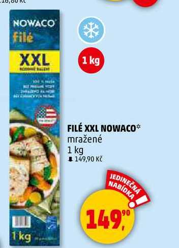 FILÉ XXL NOWACO mražené, 1 kg  