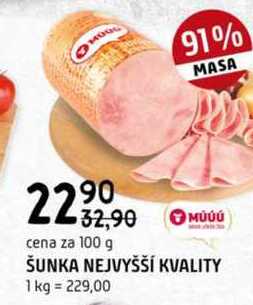 Šunka nejvyšší jakosti 100g