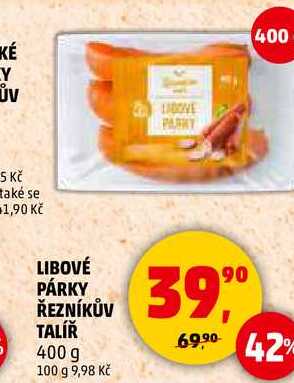LIBOVÉ PÁRKY ŘEZNÍKŮV TALÍŘ, 400 g