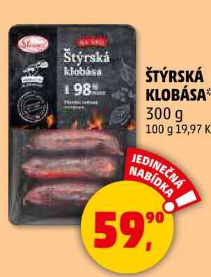 ŠTÝRSKÁ KLOBÁSA, 300 g 