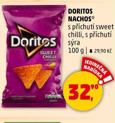 DORITOS NACHOS s příchutí sweet chilli, 100 g