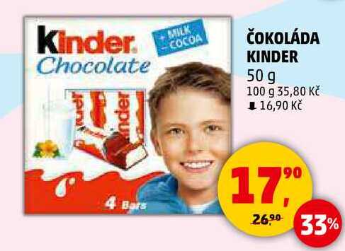 ČOKOLÁDA KINDER, 50 g