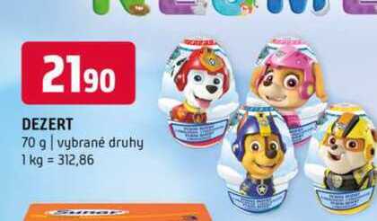 Dezert 70 g vybrané druhy 
