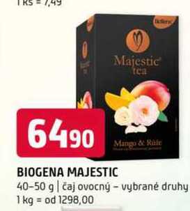 Biogena majestic 40-50 g čaj ovocný vybrané druhy