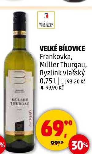 VELKÉ BÍLOVICE Frankovka, 0,75 l 