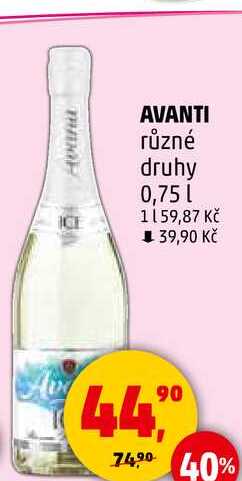 AVANTI různé druhy, 0,75 l