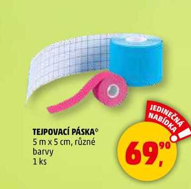 TEJPOVACÍ PÁSKA 5 m x 5 cm, různé barvy, 1 ks  