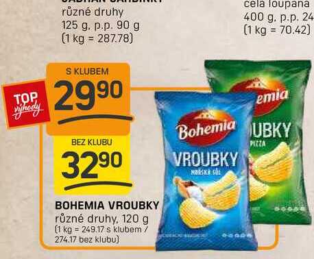 BOHEMIA VROUBKY různé druhy, 120 g 