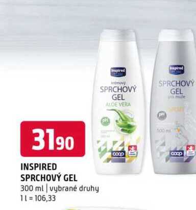 Inspired sprchový gel 300 ml vybrané druhy 