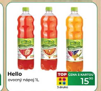 Hello ovocný nápoj 1L  