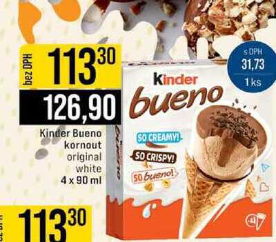 Kinder Bueno kornout original white 4 x 90 ml 