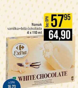 Nanuk vanilka+bílá čokoláda 4 x 110 ml 