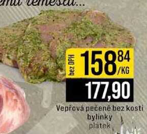 Vepřová pečeně bez kosti bylinky plátek 1kg