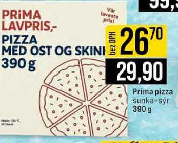 Prima pizza šunka+sýr 390 g 