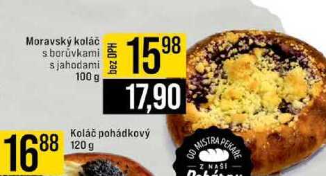 Moravský koláč sborůvkami s jahodami 100 g