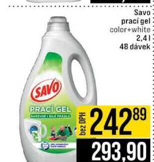 Savo prací gel color+white 2,4l